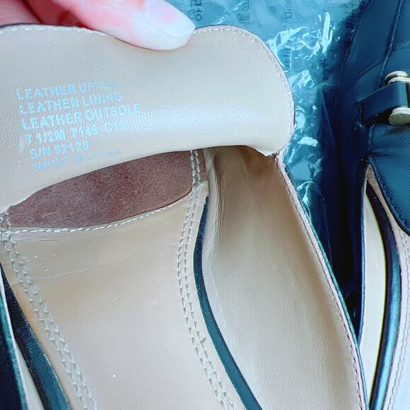 Tory Burch Logo Black Leather Mules in Size 7.5 - Picture 6 of 8